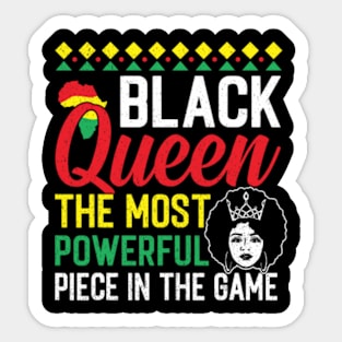 Black Queen The Most Powerful Piece Black History Month Sticker